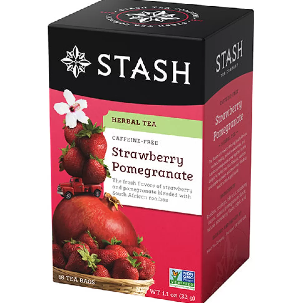 Stash Tea Strawberry Pomegranate Red Herbal Tea Hot