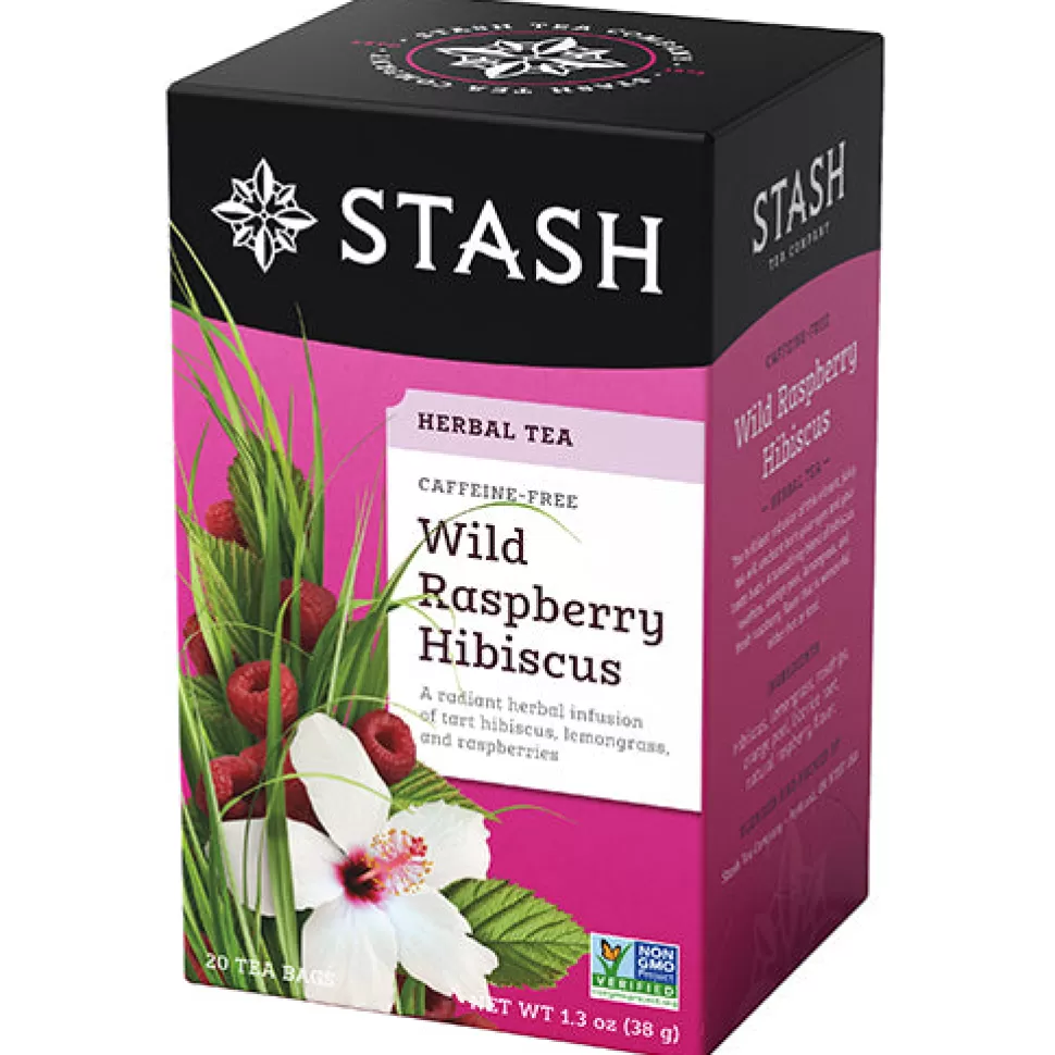 Stash Tea Wild Raspberry Hibiscus Herbal Tea Shop